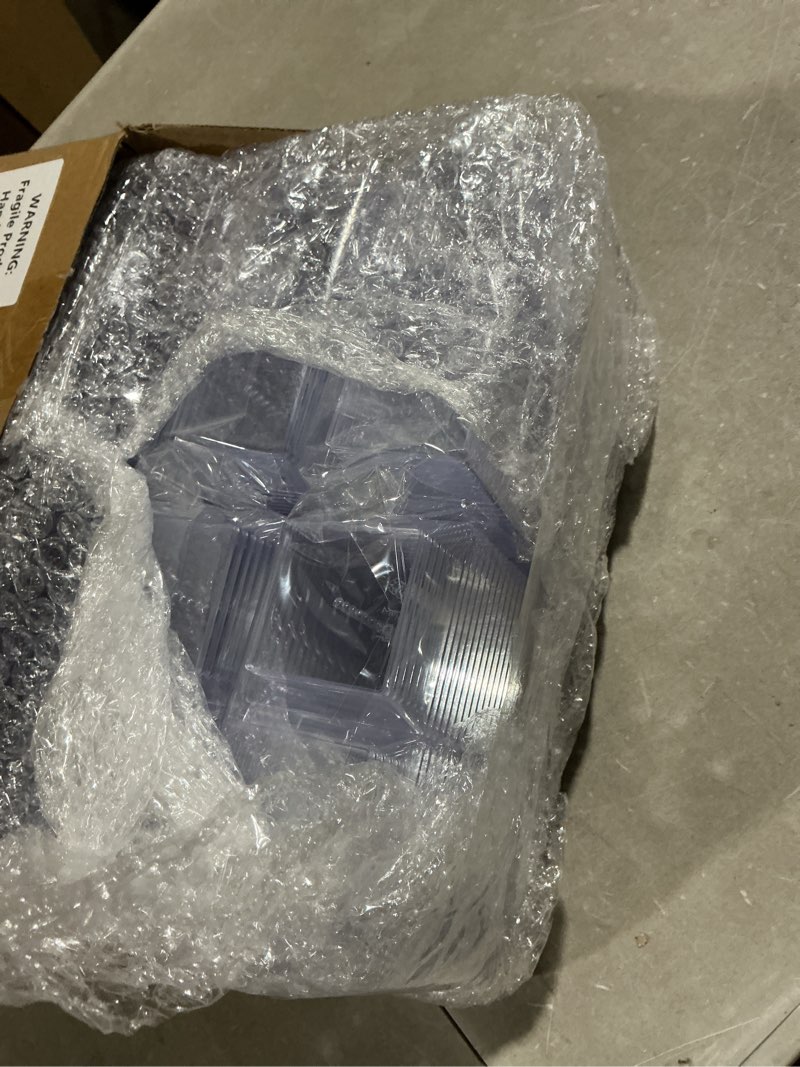 Condition photo showing Good Condition for 500 pieces mini square dessert plates 2.5 x 2.5 inch disposable appetizer plates small plastic dish for dessert salad appetizer sauces tastings cake wedding party serving (clear) about 2.5 x 2.5 x 0.6 inch clear 500