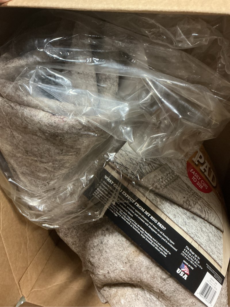 Condition photo showing Good Condition for Mohawk Home 4' x 6' 1/4 Rug Pad 100% Felt Protective Cushion, Premium Comfort Underfoot – Safe for All Floors, Grey 1/4 Inch Ultra Premium All Surface 4' x 6' (Rectangular)