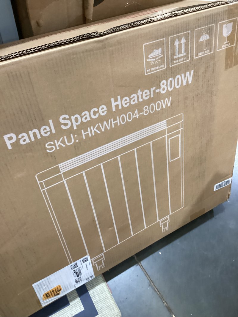 Condition photo showing Good Condition for 800W Plug-in Convection Electric Panel Wall Heaters for Indoor Use, Quiet Fan-less Design, Freestanding/Wall Mount Space Heater With Adjustable Thermostat, 24H Timer, Digital Display(White)