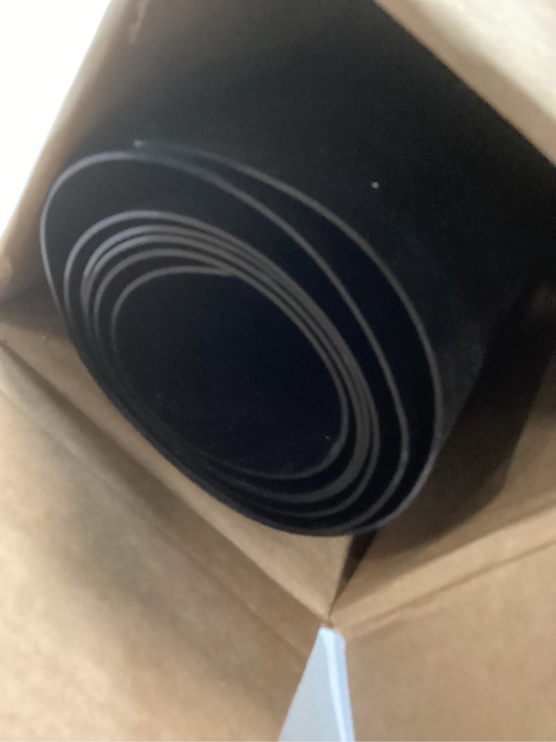 Condition photo showing Good Condition for area floor mat for home, 3'×5' black no slip waterproof vinyl area rug for hard floor, spill resistant floor protector cover for kitchen, easy clean splat mat for under high chair black 3' x 5' (rectangular)