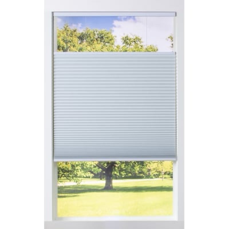  allen + roth tdbu blackout 35-in x 72-in white room darkening blackout cordless top-