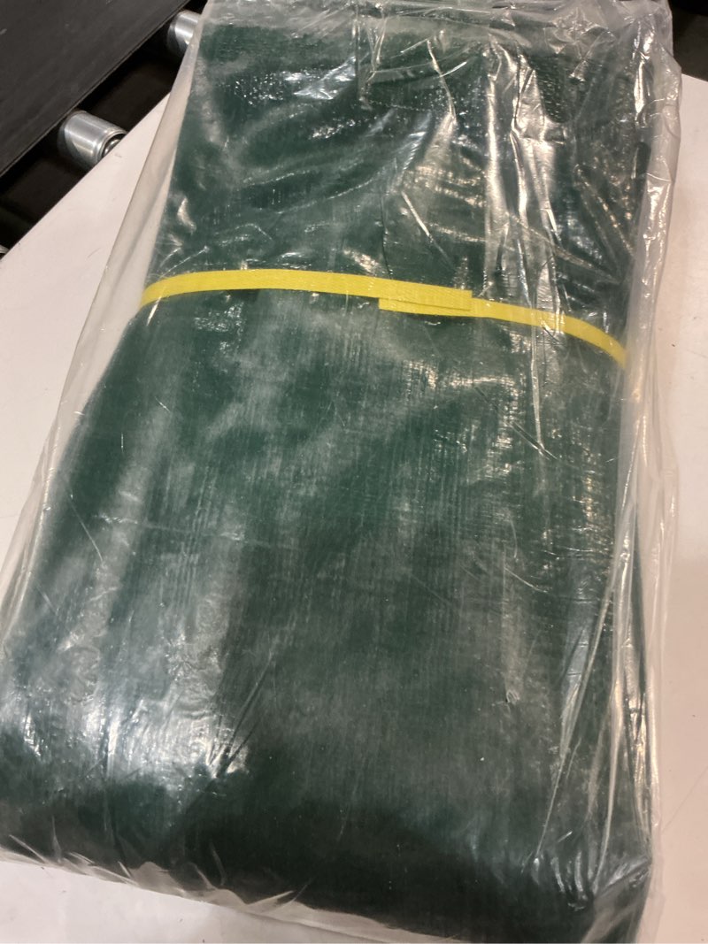 Condition photo showing Good Condition for green heavy duty tarp 16x20 feet, 12 mil thick waterproof poly tarps cover uv resistant, rip & tear proof with metal grommets every 20 inche green 16x20 ft