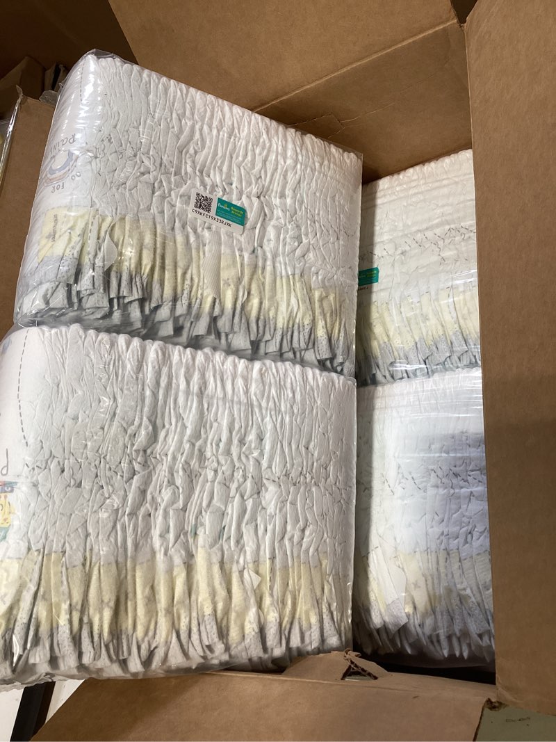 Condition photo showing New/Like New for pampers swaddlers diapers, size 5 (20-37 lbs), 132 count, absorbent, keeps baby dry and comfortable, skin safe disposable baby diaper (packaging may vary) size 5 132