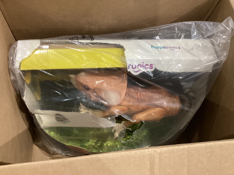 Condition photo showing Good Condition for wow! stuff: jurassic world dolores deluxe puppetronic by realfx - interactive baby aquilops, 30+ actions & sounds, realistic 15" dinosaur toy, ages 8+