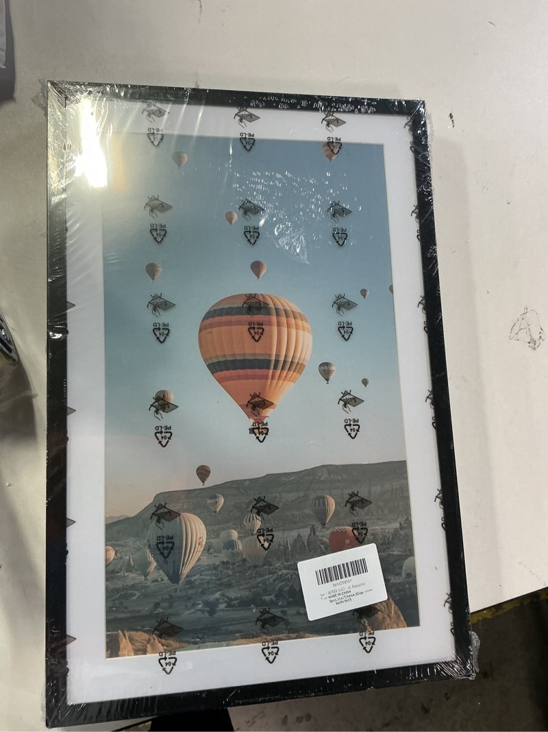 Condition photo showing New/Like New for 11x17 Picture Frames Set of 5, Black Photo Frames with 9x15 Mat for Photos, Posters, Prints, Wall Mounting Display, Shatter-Resistant Plexiglass Front