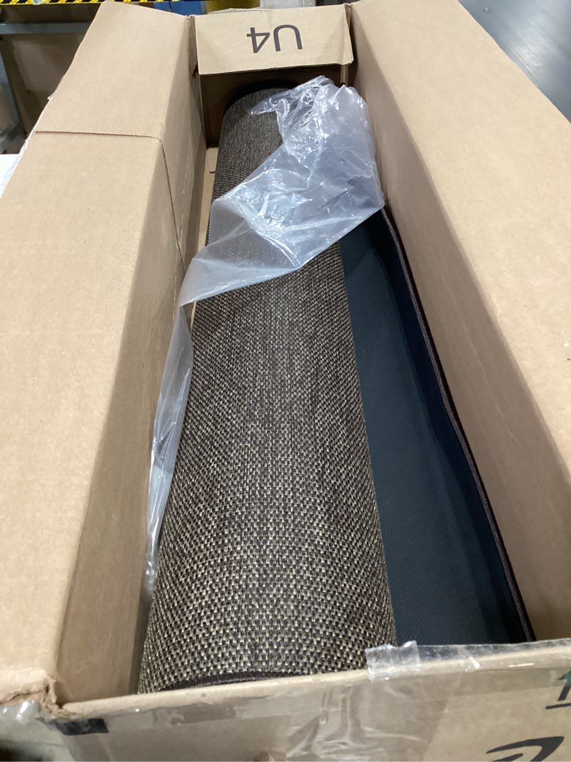 Condition photo showing Good Condition for Color&Geometry Ultra-Thin Indoor Door Mat, 36"x56" Low-Profile Non-Slip Entryway Rug with Modern Geometric Texture, Washable Doormat for Indoor Entrance, Front Door, Brown (Rolled-up NO Creases) Brown 3' x 4'8" (Rectangular)