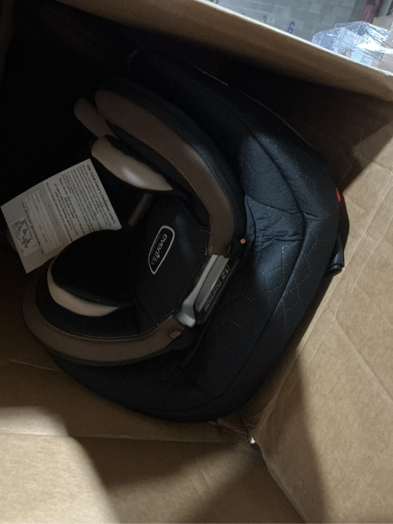 Condition photo showing As Is for Evenflo EveryFit/All4One 3-in-1 Convertible Car Seat w/Quick Clean Cover (Belmont Brown) Belmont Brown EveryFit/All4One w/Quick Clean Cover