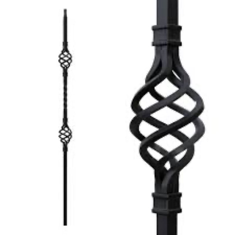 44"H Metal Balusters For Stairs Railing