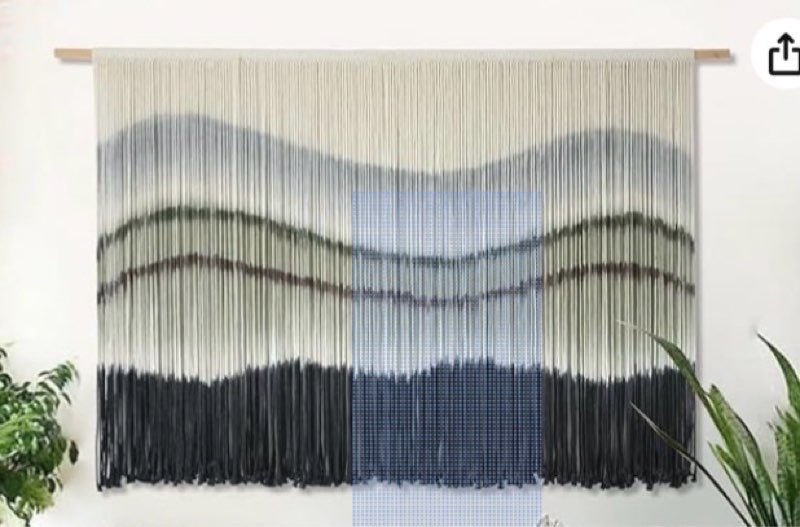 macrame wall hanging dip-dye large macrame wall decor boho home decor scale fiber wall art yarn craftsmanship art 57" wx 35" l
