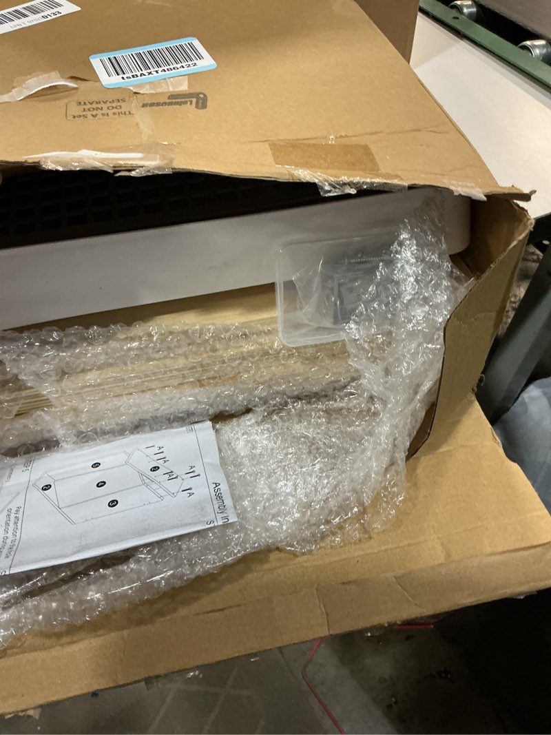 Condition photo showing Good Condition for 2 in 1 extra large 23 x 13.4 inches wooden rabbit litter box with hay feeder large capacity less mess rabbit hay feeder litter box set for rabbits, bunny, guinea pig, hamster, small animals