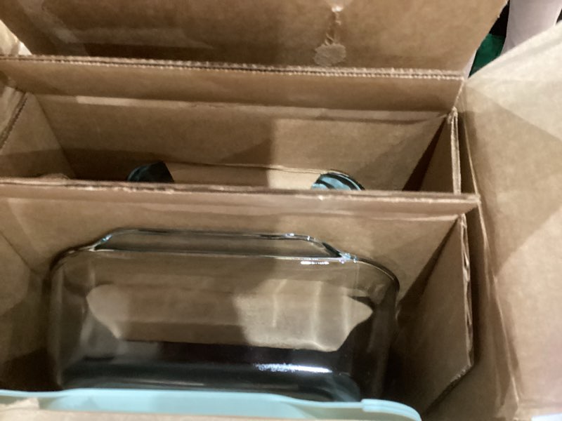 Condition photo showing Good Condition for Pyrex Deep 3-Pack Glass Baking Dish Set (9"x13", 7"x11", 8"x8") With BPA-Free Lids, Rectangular Glass Bakeware, Dishwasher, Microwave, Freezer & Pre-Heated Oven Safe 7x11, 8x8, 9x13 (3-Count)