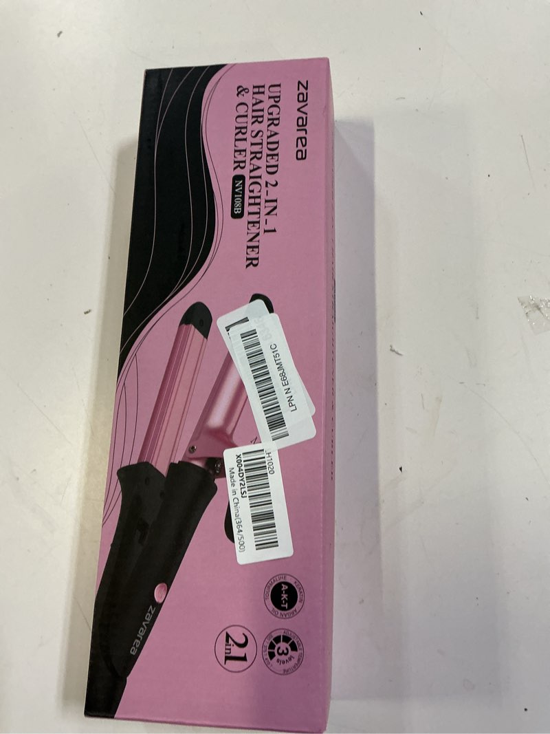 Condition photo showing New/Like New for 1 inch travel curling iron & straightener: dual voltage curling iron, 2 in 1 for european travel with 3 temp adjustments| auto shut-off| ceramic coating
