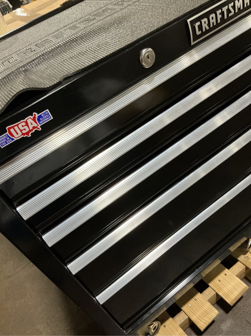 Condition photo showing As Is for craftsman 2000 series 26.85-in w x 38.05-in h steel rolling tool cabinet ( black )