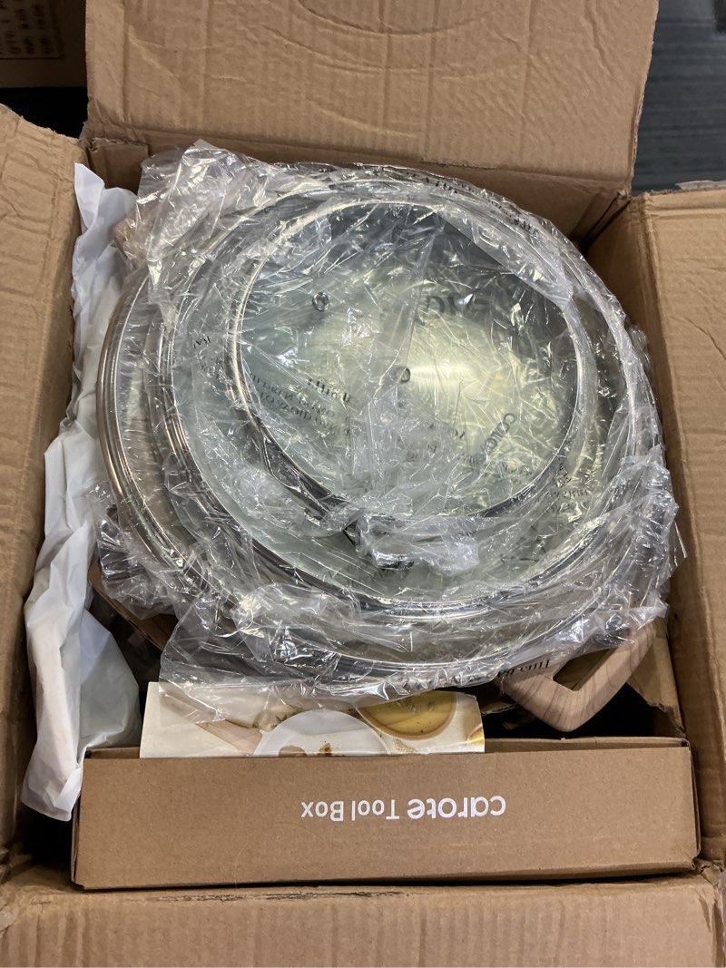 Condition photo showing Good Condition for carote pots and pans set nonstick, white granite induction kitchen cookware set, 10 pcs non stick cooking set w/frying pans & saucepans(pfos, pfoa free) cream white 10 piece