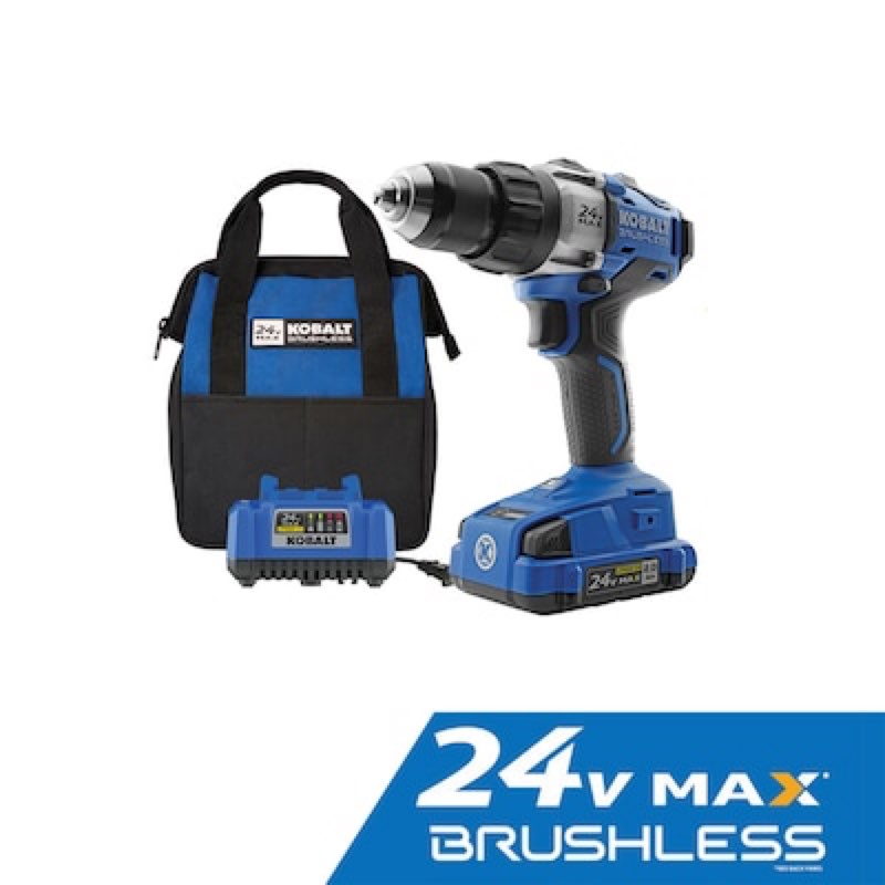 Kobalt 24-volt 1/2-in Keyless Brushless Cordless Drill ( 2 -Batteries Included, and Charger