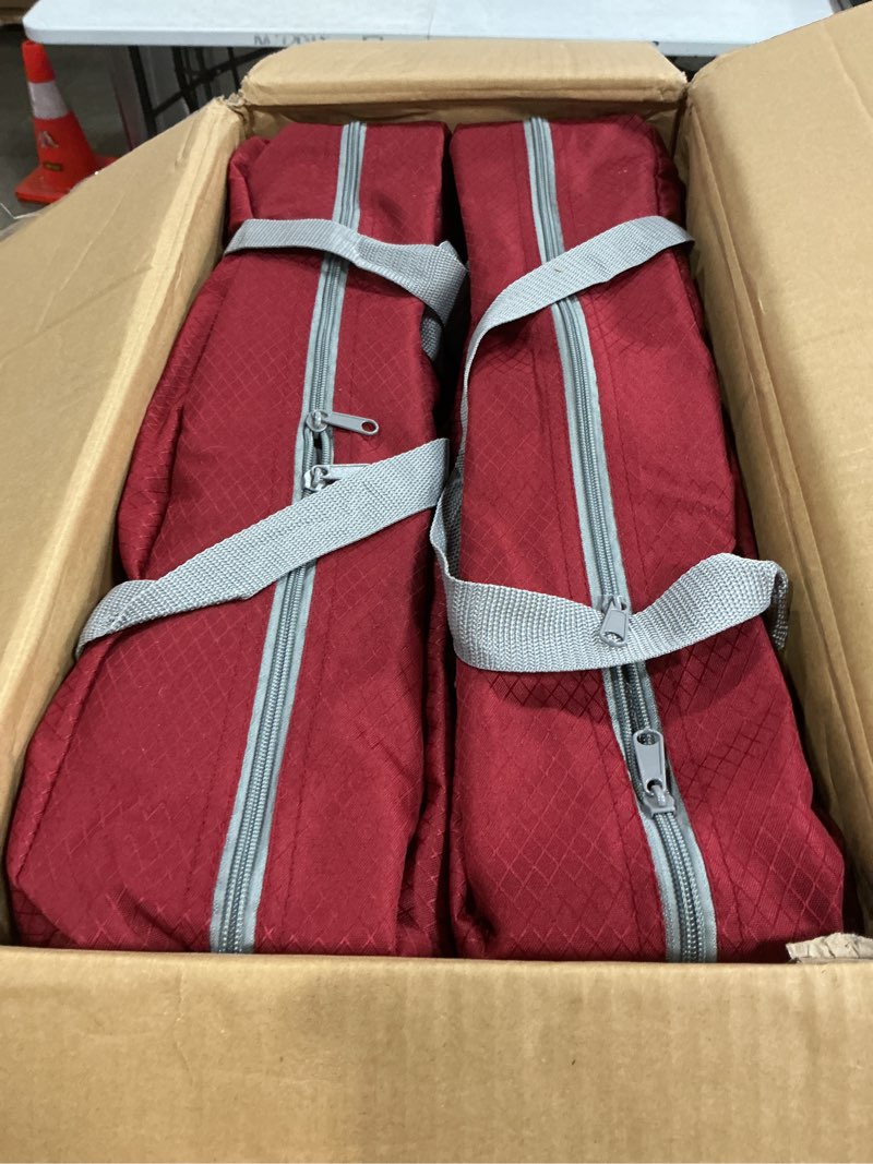 Condition photo showing Good Condition for sunnyfeel camping directors chair, heavy duty,oversized portable folding chair with side table, pocket for beach, fishing,trip,picnic,lawn,concert outdoor foldable camp chairs padded red-2set