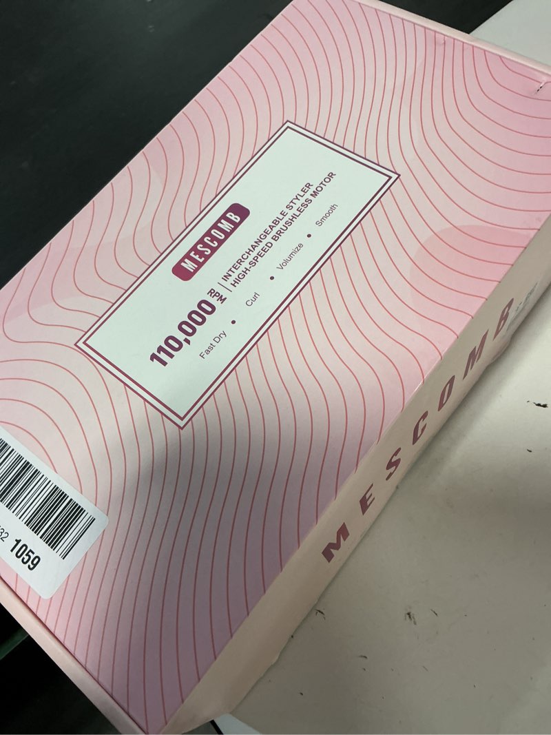 Condition photo showing Good Condition for MESCOMB 5 in 1 Hot Air Styler Wrap - High-Speed Hair Dryer, Volumizing Brush with Auto Curlers, Fast Drying & Frizz-Free Styling Straightening, No Heat Damage, Includes Travel Bag, Gift for Women Pink