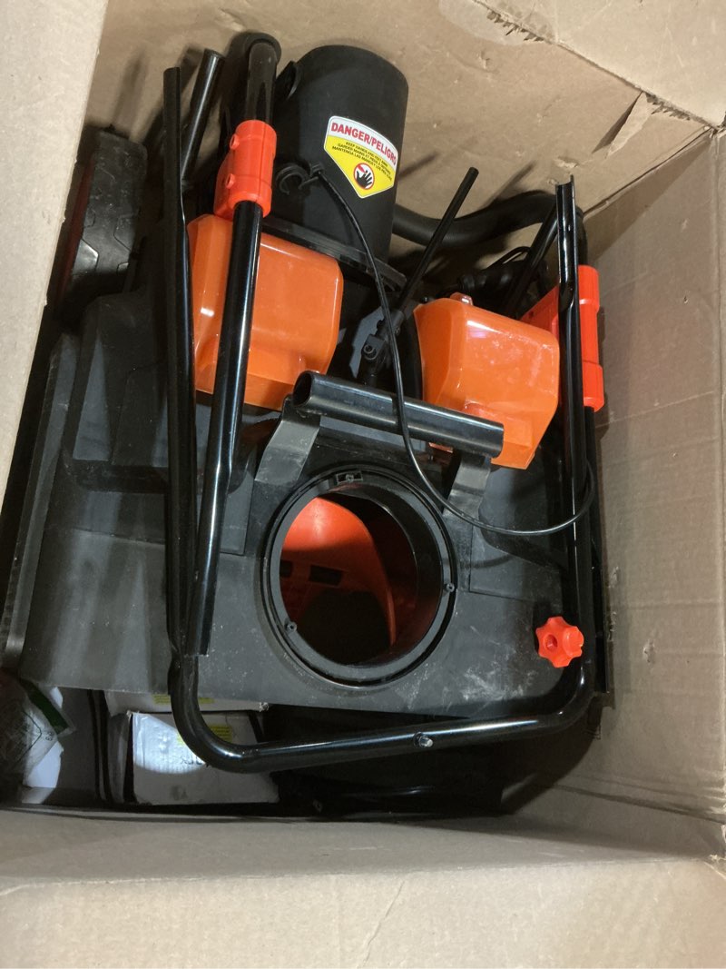 Condition photo showing As Is for VOLTASK 48V Cordless Snow Blower, 48-Volt | 20-Inch Brushless Electric Snow Blower Cordless, Battery Snow Blower with Directional Plate & LED Lights (2 * 24V Battery & Dual Quick Charger Included)