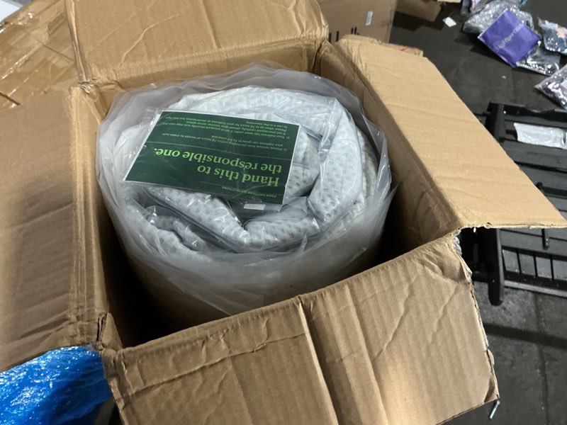Condition photo showing New/Like New for zinus 12 inch green tea cooling memory foam mattress [new version], queen, fiberglass free, medium firmness, cooling gel foam, certified safe foams & fabric, mattress in a box queen 12in small box