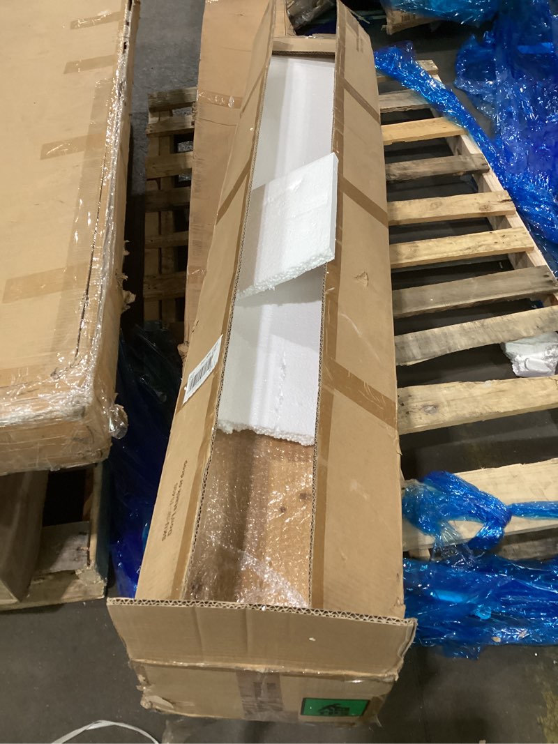 Condition photo showing As Is for Fireplace Mantle, 60" Fluted Floating Mantel Shelf for Over Fireplace or Under TV, Rustic Handcrafted Wood Floating Shelves for Living Room Bedroom Kitchen Wall Decor, Natural