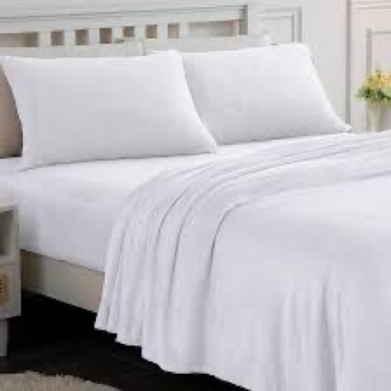 Softan Fleece Sheets Full Size, Flannel Like Soft, Fuzzy Warm Plush Sheets, Velvet Polar Microfleece Bedding for Winter, White