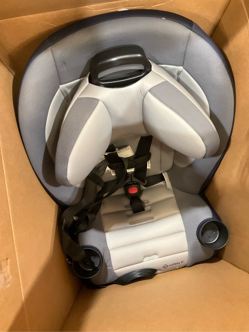 Condition photo showing Good Condition for safety 1st ellaris 3-in-1 convertible car seat, slim fit design, rear & forward-facing, 5-position headrest, 3-across fit, travel-friendly with machine-washable seat pad, london blue