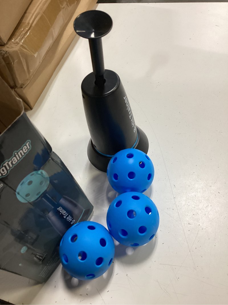 Condition photo showing Good Condition for baseball hitting trainer - pop up batting tee for solo practice, durable & portable baseball training equipment for perfect swings, includes 3 bonus balls