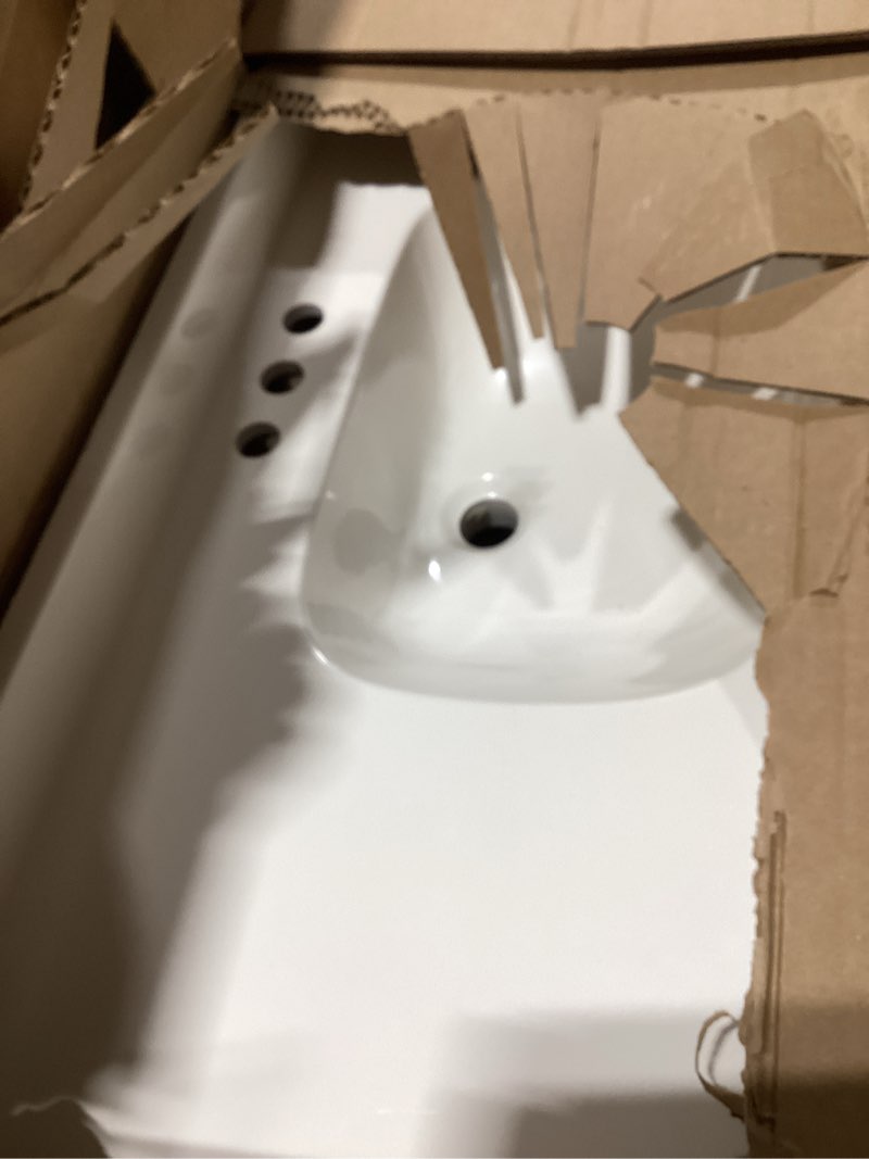 Condition photo showing Good Condition for project source 36-in gray single sink bathroom vanity with white cultured marble top