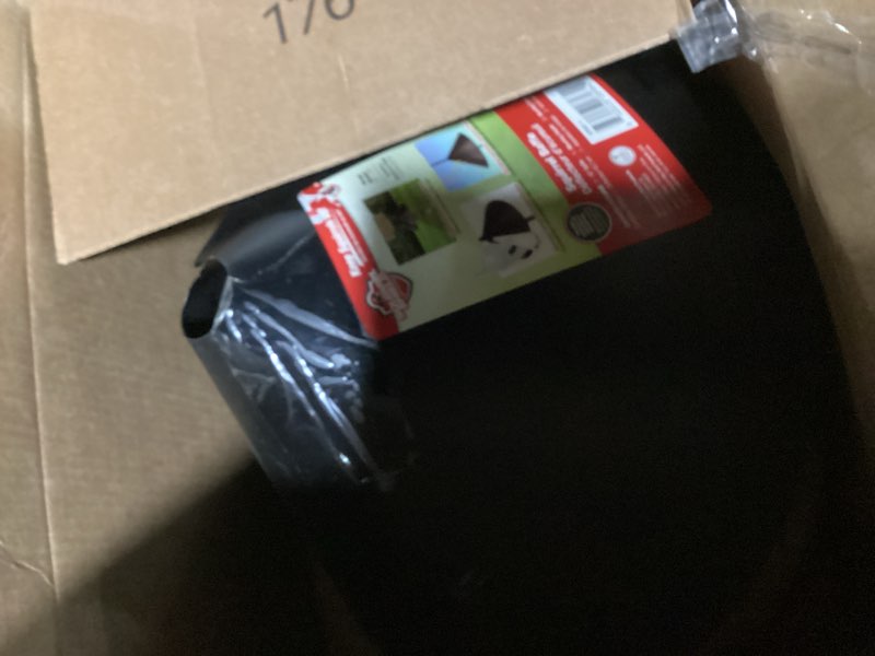 Condition photo showing New/Like New for nature's way squirrel shield 18 inch metal wrap around baffle for outdoor wild bird seed feeder, squirrel proof, black