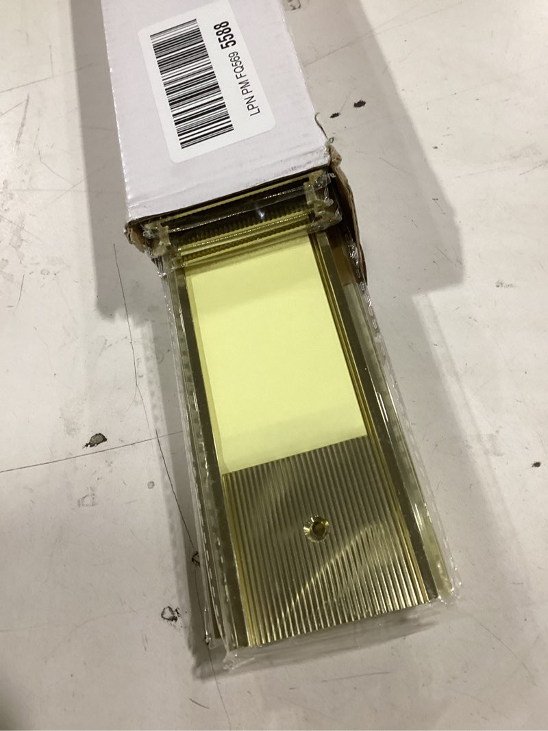 Condition photo showing Good Condition for 10 Pack 2” x 10” Aluminum Name Plate Holders for Door or Wall, Office Wall Mount Name Plate Holder with Textured Design and Double Sided Tape, for Office, Business, Meeting Room (Gold)