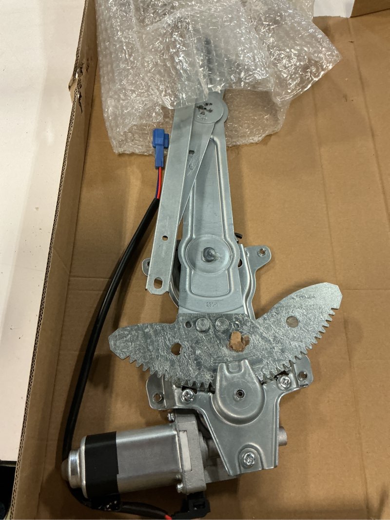 Condition photo showing As Is for boxi 748-502 front driver side power window regulator with motor fits for toyota tundra 2000-2006 / silvery/replace 698020c010 857200c010 8572034030