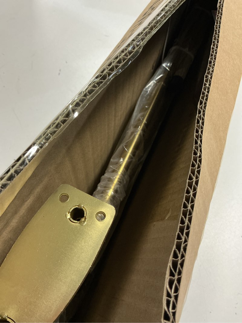 Condition photo showing Good Condition for double curtain rod for 28-48 inches windows, blackout wrap around window curtain rods?1-inch heavy duty adjustable room darkening rustic dual drapery curtain rods for livingroom, kitchen, patio brushed gold for 28-48" windows