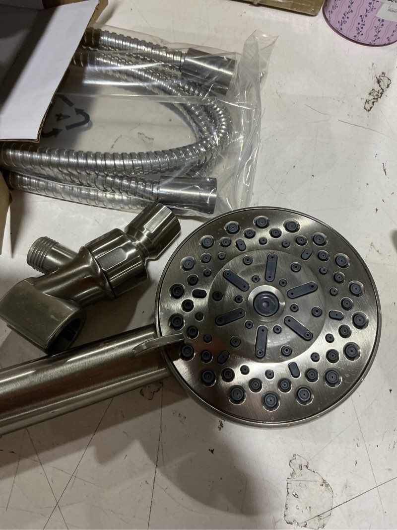 Condition photo showing Good Condition for better homes & gardens 8-function handshower with power spray & clean jet in satin nickel
