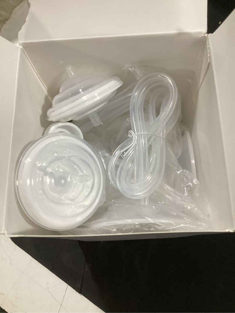 Condition photo showing Good Condition for breast pump parts compatible with spectra s1/s2/9 plus/synergy gold, full set replacement parts for spectra include 21mm flange, duckbill valve, backflow protector, tubing, bottle, not original parts