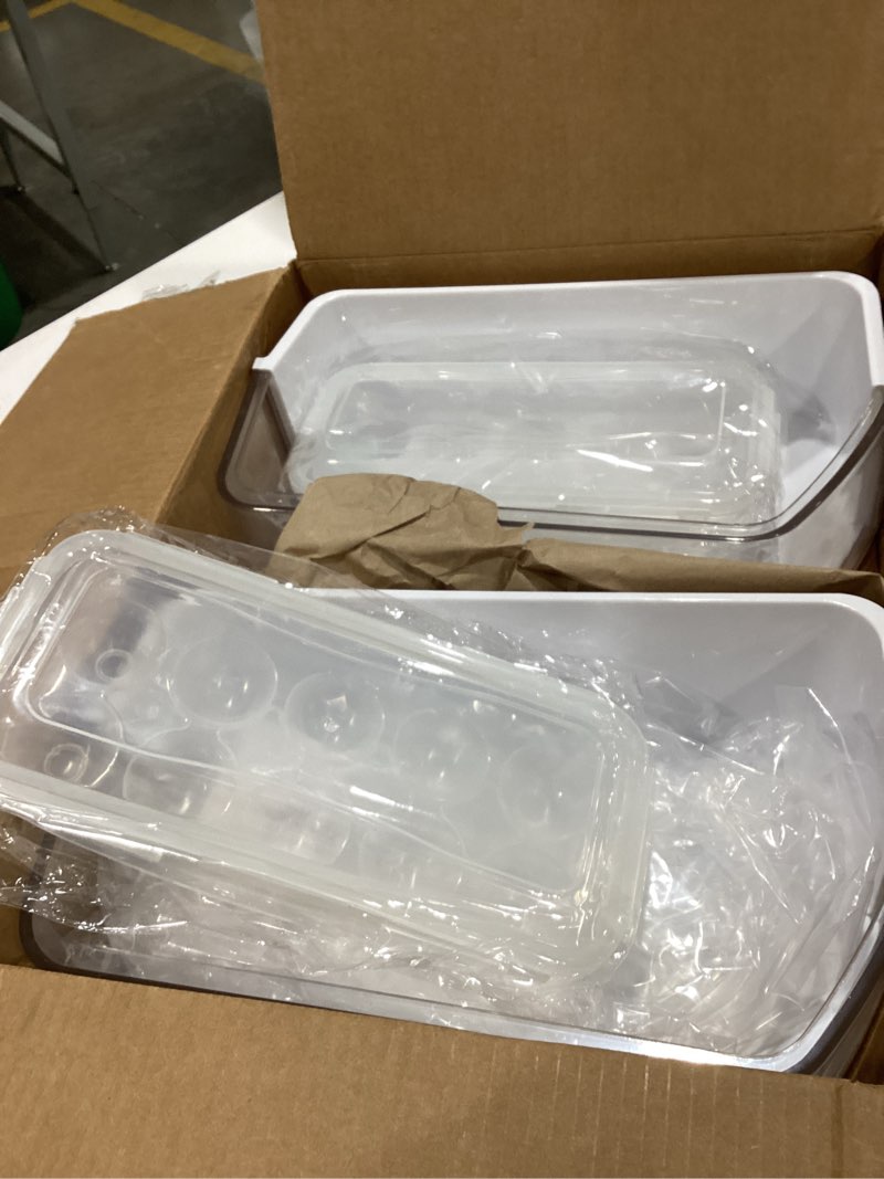 Condition photo showing Good Condition for 2 pack da97-12650a refrigerator door shelf bin (right) by ami parts | fit for sam-sung refrigerator parts rf260, rf261, rf263 replaces da63-06963 da63-07104a