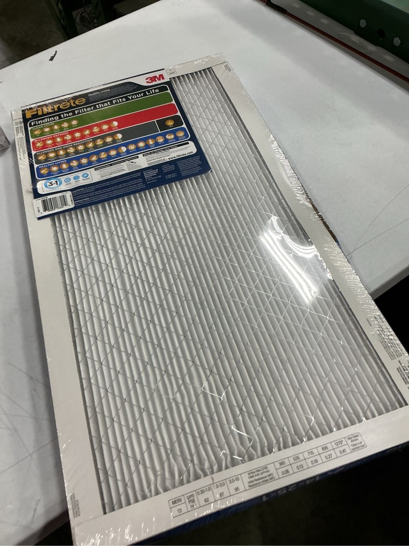 Condition photo showing New/Like New for filtrete 14x25x1 ac furnace air filter, merv 13, mpr 1900, premium allergen, bacteria & virus filter, 3-month pleated 1-inch electrostatic air cleaning filter, 2-pack (actual size 13.81x24.81x0.78 in)