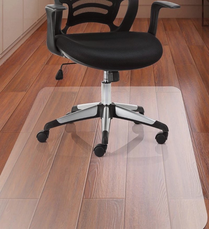 Kuyal Office Chair Mat for Hardwood Floor, 30'' x 48'' Rectangle Transparent ...