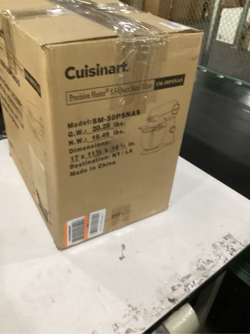 Condition photo showing Good Condition for Cuisinart Stand Mixer, 12 Speed, 5.5 Quart Stainless Steel Bowl, Chef’s Whisk, Mixing Paddle, Dough 