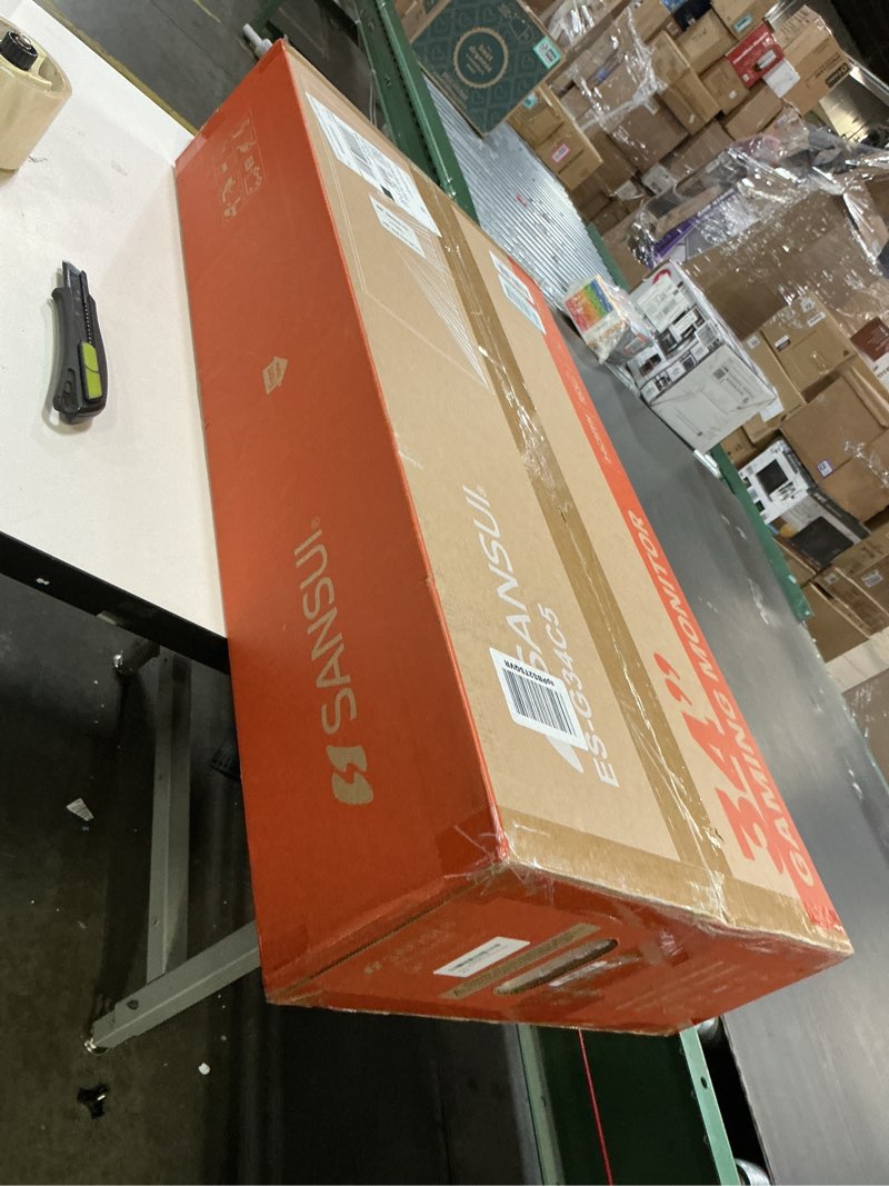 Condition photo showing Working Condition Verified for SANSUI 34-Inch Curved Gaming Monitor UWQHD 3440 x 1440 Up to 165Hz Curved 1500R - PIP/PBP, 1ms(MPRT), HDR, 300nits, sRGB 125%, DCI-P3 95%,FreeSync,HDMIx2,DP1.4 x2 (DP Cable Included) 34 Inch UWQHD 165Hz Curved Gaming