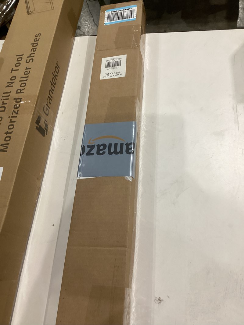 Condition photo showing New/Like New for LazBlinds No Tools No Drill 1" Vinyl Mini Blinds, Cordless Blinds for Windows, Light Filtering Horizontal Window Blinds & Shades, 30 1/2" W x 48" H, White Cordless-white 30 1/2" W x 48" H