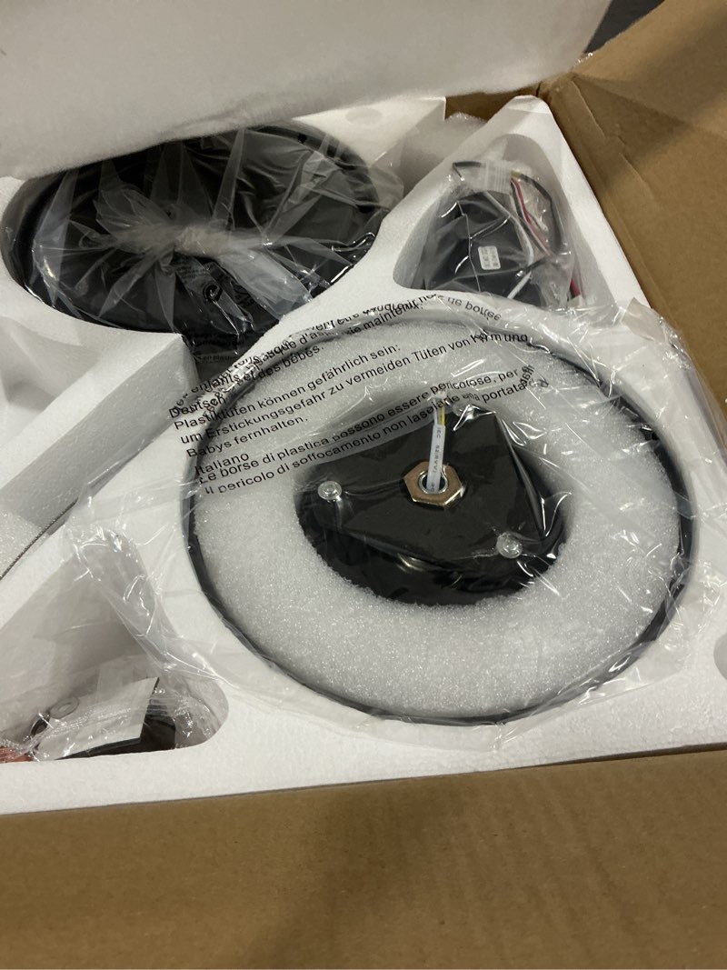 Condition photo showing Good Condition for 42 inch low profile ceiling fans with lights, quiet reversible fan with dc motor, remote & app control, 6-speed, 3 color temperatures, dimmable, ceiling fan for bedroom living room,black