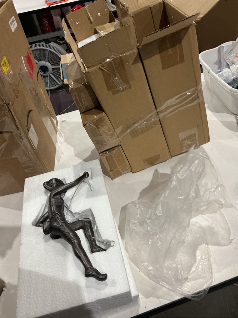 Condition photo showing Good Condition for kelendle wall hanging rock sculpture climbing art statue decor piece for home and office decoration (bronze large rocks)