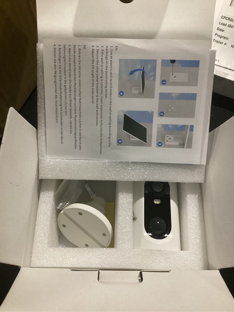 Condition photo showing Good Condition for anran 4g lte cellular solar security camera wireless outdoor, 2k no wifi solar powered security camera, 2 way audio, smart motion detection, color night vision, ip66, white (32gb & sim card included) 4g-white
