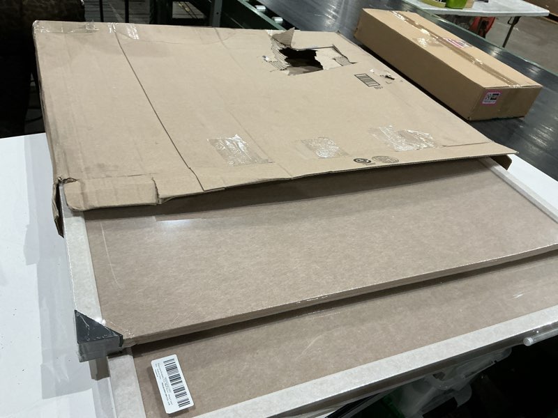 Condition photo showing New/Like New for fluxynara 47.2" x 35.4" felt frame bulletin board, deep camel | cork board alternative with 36 removable adhesive tabs, foldable pin board for wall, home, office, classroom & dorm deep camel/oatmeal 47.2" x 35.4"