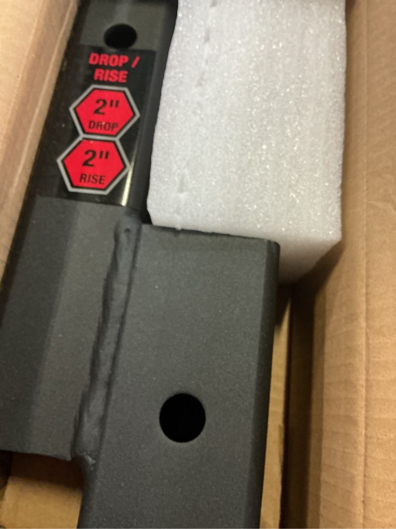 Condition photo showing Good Condition for toptow trailer receiver hitch extender adapter 2" drop/riser, 7" and 9" extension length, 2" shank, 7500lbs towing capacity, matte black