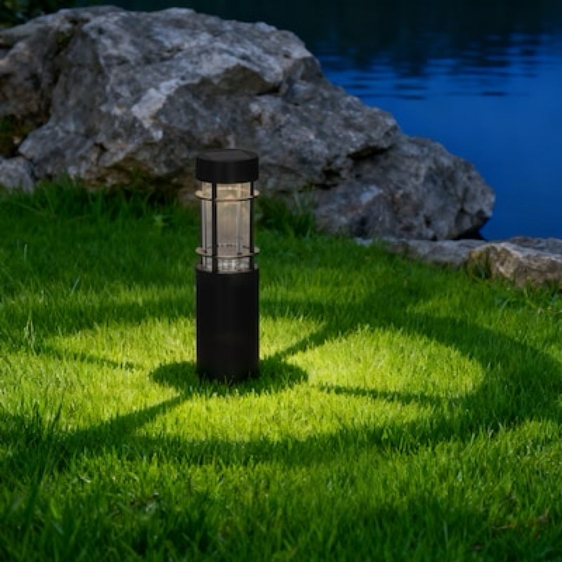 Harbor Breeze 10 -Lumens Black Solar LED Outdoor Path Light with Dusk-to-Dawn Sensor