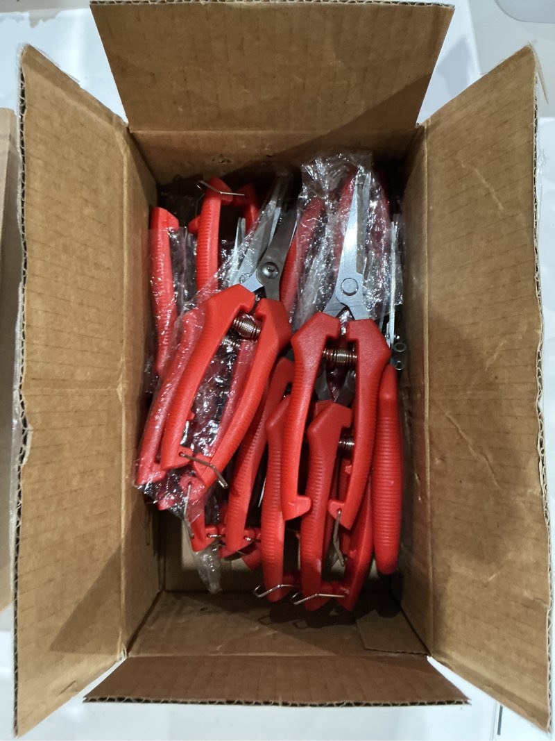 Condition photo showing Good Condition for 20 pcs pruning shears bud trimming scissors bulk 8 inch pruning shears garden scissors for precise cut bonsai gardening hand pruner with straight stainless steel blade pruning snip for flower plant, r
