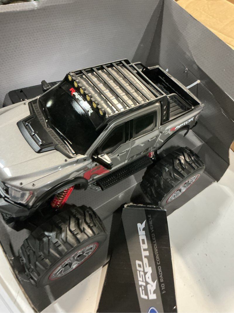 Condition photo showing As Is for adventure force 1:10 ford f150 radio control f150 off road raptor toy car grey