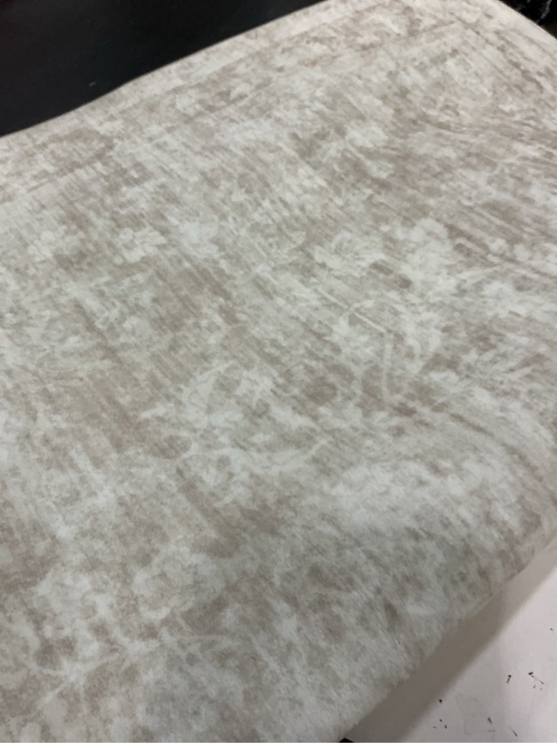 Condition photo showing Good Condition for 8x10 area rugs for living room: washable large vintage floral rug low pile non-slip boho carpet for bedroom dining home office (beige, 8'x10') beige 8' x 10' (rectangular)