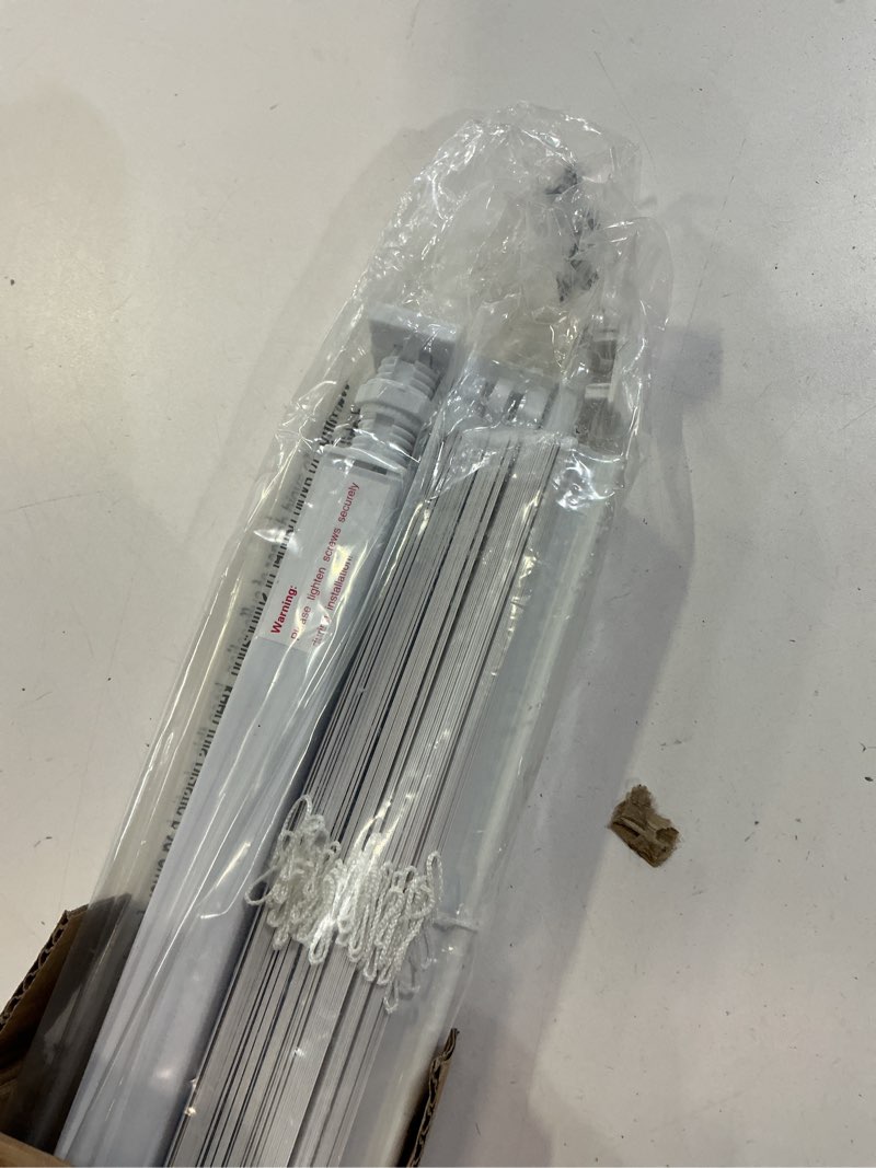 Condition photo showing New/Like New for lazblinds no drill 1" vinyl mini blinds, 33" w x 64" h, white | cordless tool free blinds for windows, light filtering horizontal window blinds & shades cordless-white 33" w × 64" h